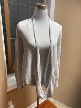 Ivivva Girls Heather Light Gray Open-Front Cardigan